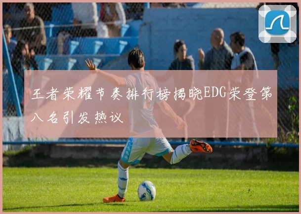 王者荣耀节奏排行榜揭晓EDG荣登第八名引发热议